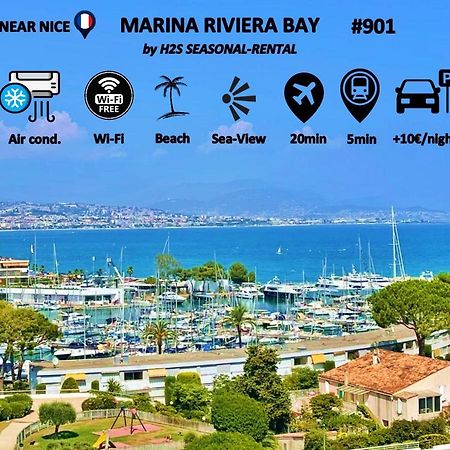 #901 Marina Riviera Bay - Studio Vue Mer Et Port Panoramique ヴィルヌーヴ・ルベ エクステリア 写真