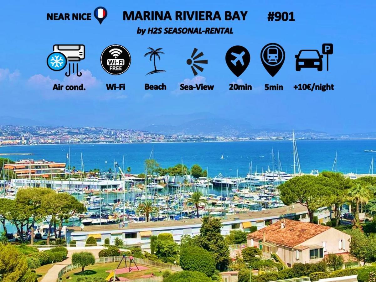 #901 Marina Riviera Bay - Studio Vue Mer Et Port Panoramique ヴィルヌーヴ・ルベ エクステリア 写真
